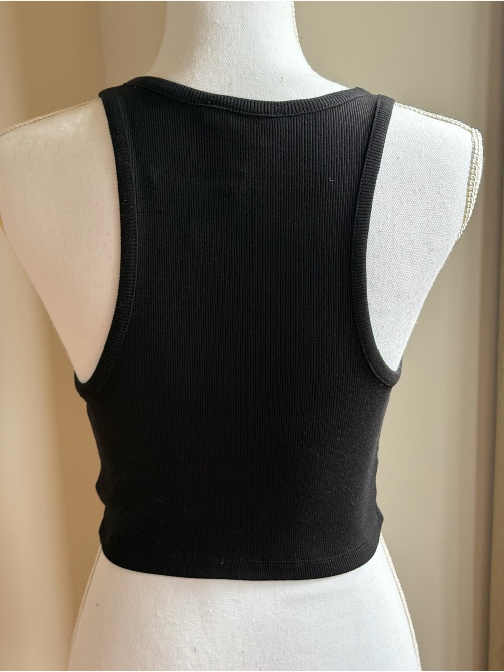 Forever 21 Black Ribbed Lace-Up Crop Tank - Picture 3 of 7